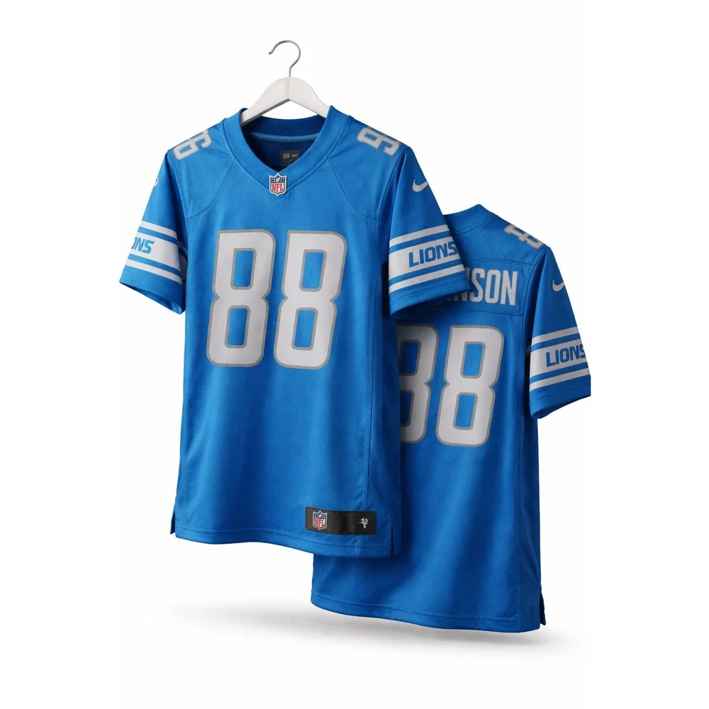 Detroit Lions Jersey Nike NFL On Field Mens XL Blue T.J. Hockinson‎ Football